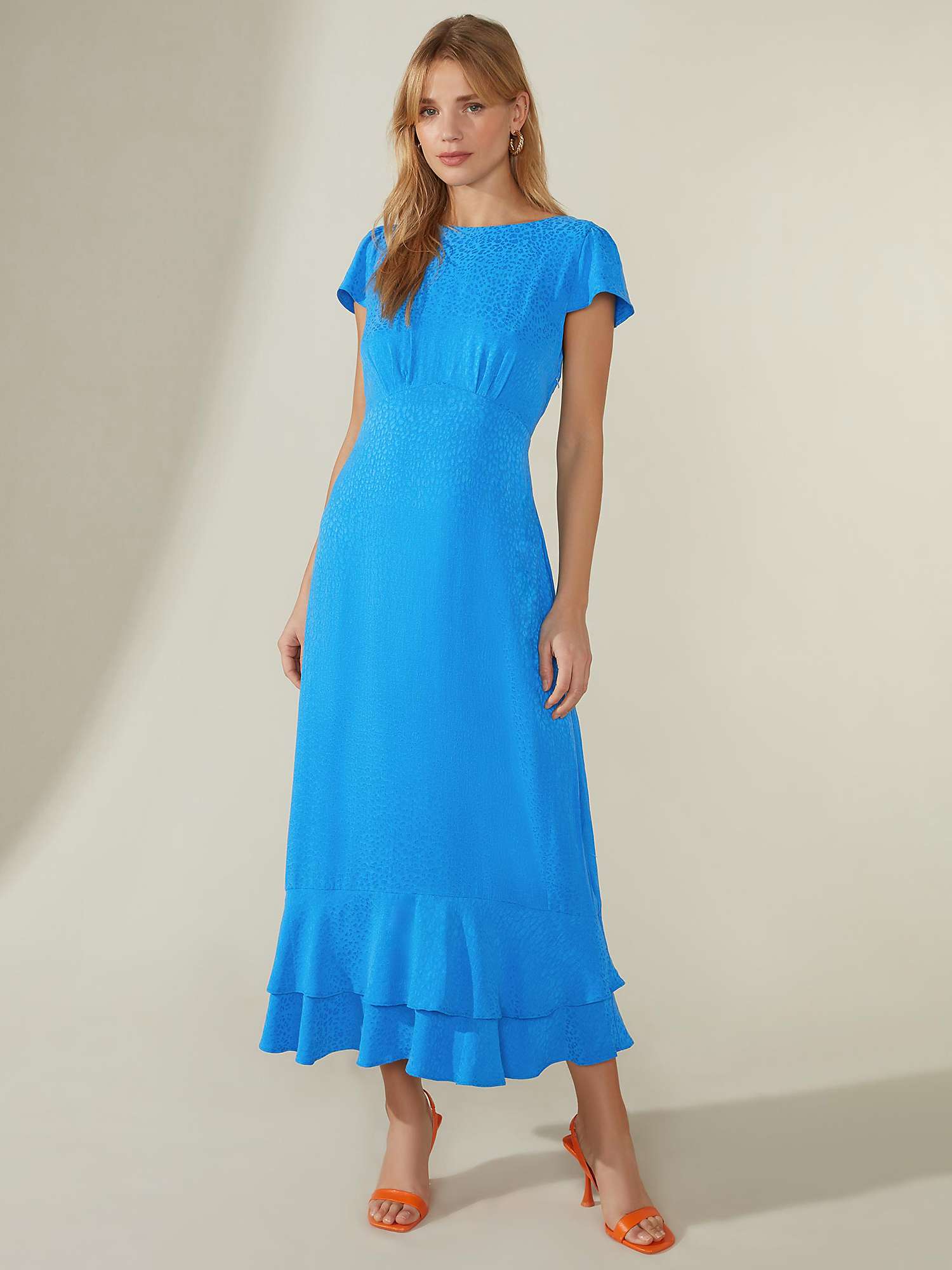Ro&Zo Phoebe Scoop Back Dress, Blue at John Lewis & Partners