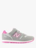 New Balance Kids' 373 Bungee Lace with Velcro Top Strap Trainers, Slate Grey