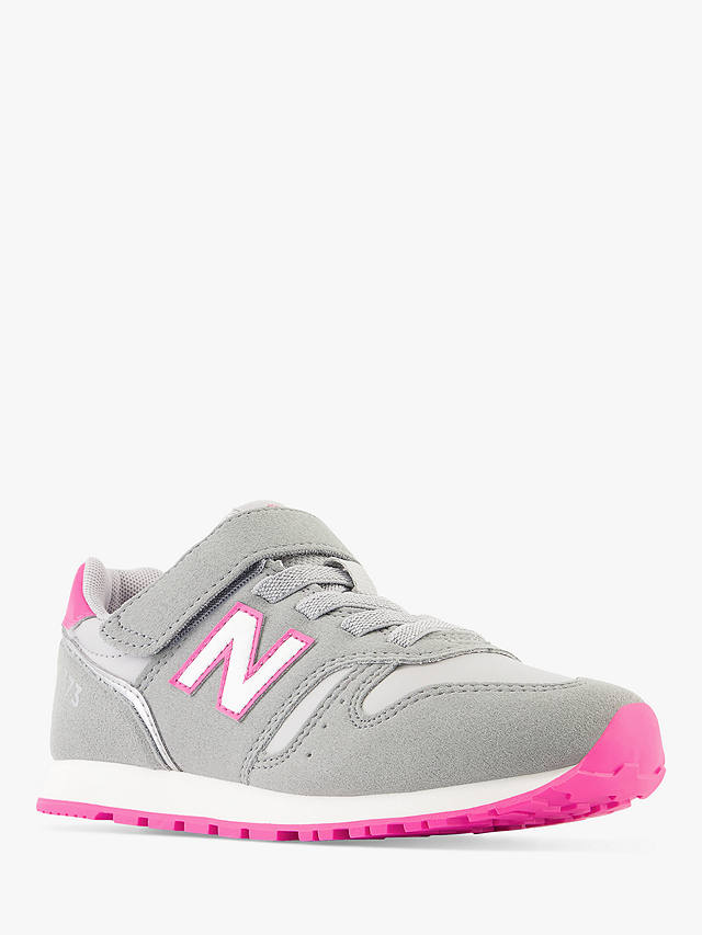 New Balance Kids' 373 Bungee Lace with Velcro Top Strap Trainers, Slate Grey