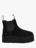 UGG Neumel Suede Platform Chelsea Boots, Black