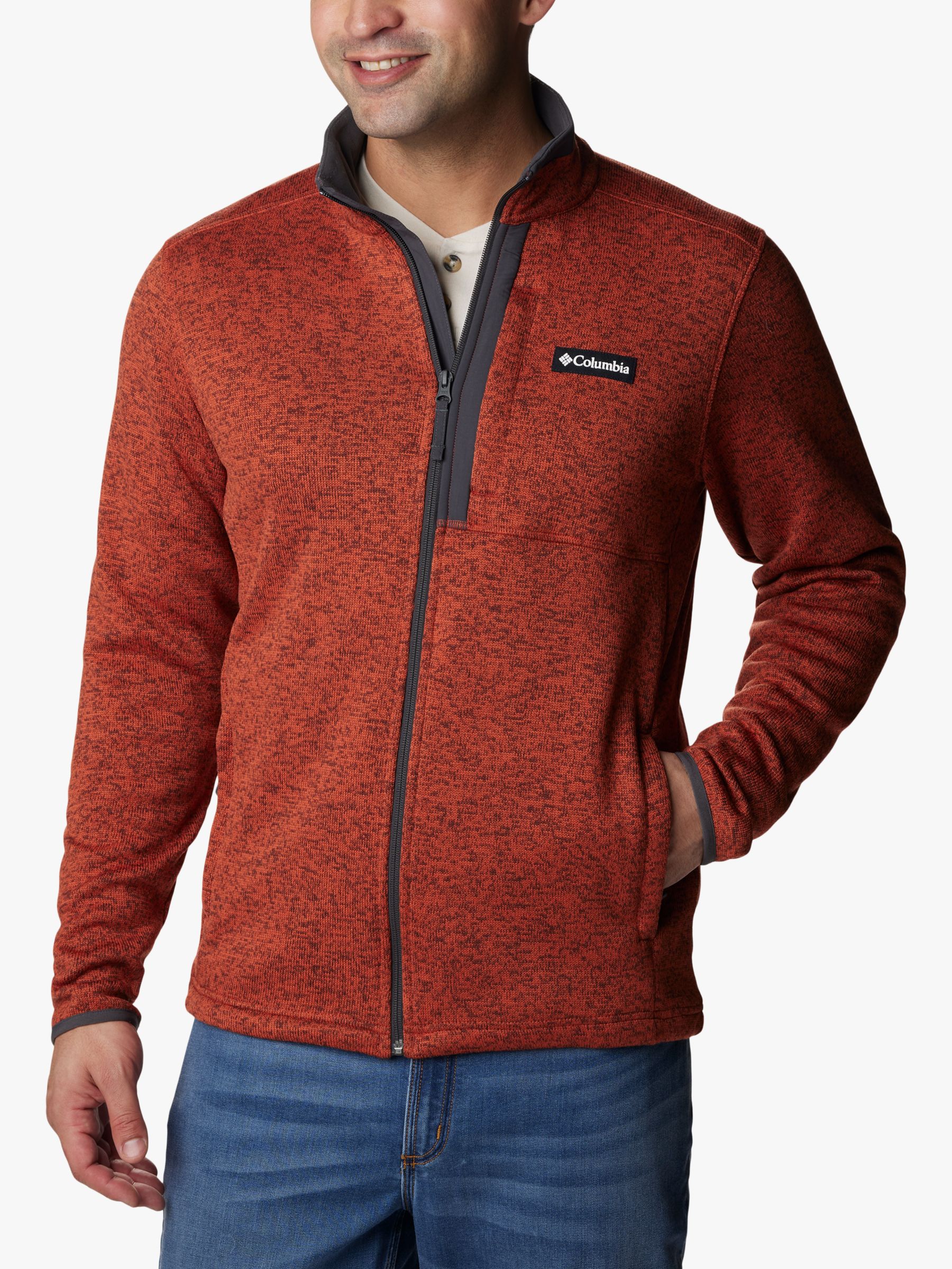 Columbia Sweater Weather™ Men's Full Zip Fleece, Warp Red Heather, S