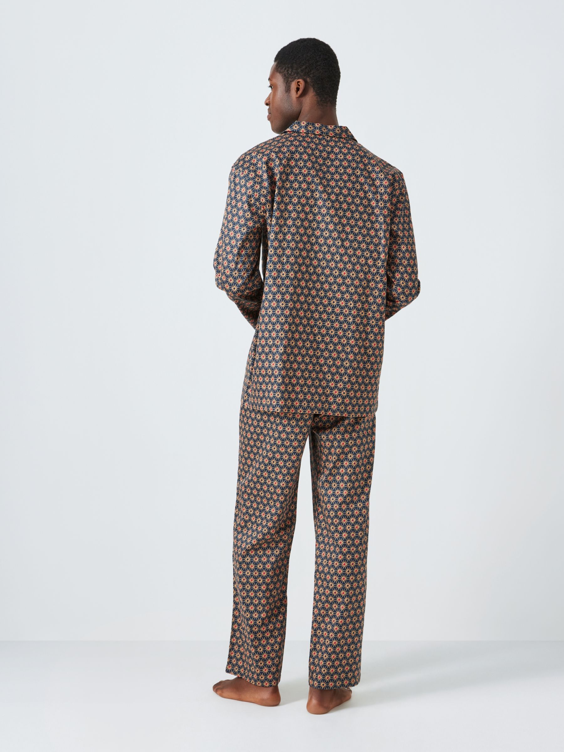 John Lewis Organic Cotton Poplin Stripe Long Sleeve Pyjama Set