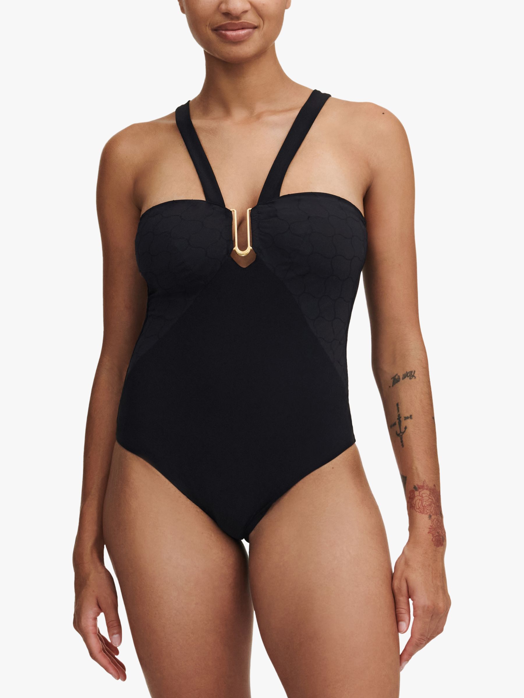 Chantelle Glow Wire-Free Swimsuit, Black, M