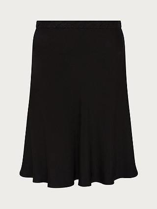 Ghost Arella Satin Flippy Skirt, Black