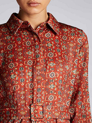 Aab Tabreez Geometric Shirt Maxi Dress, Print Red