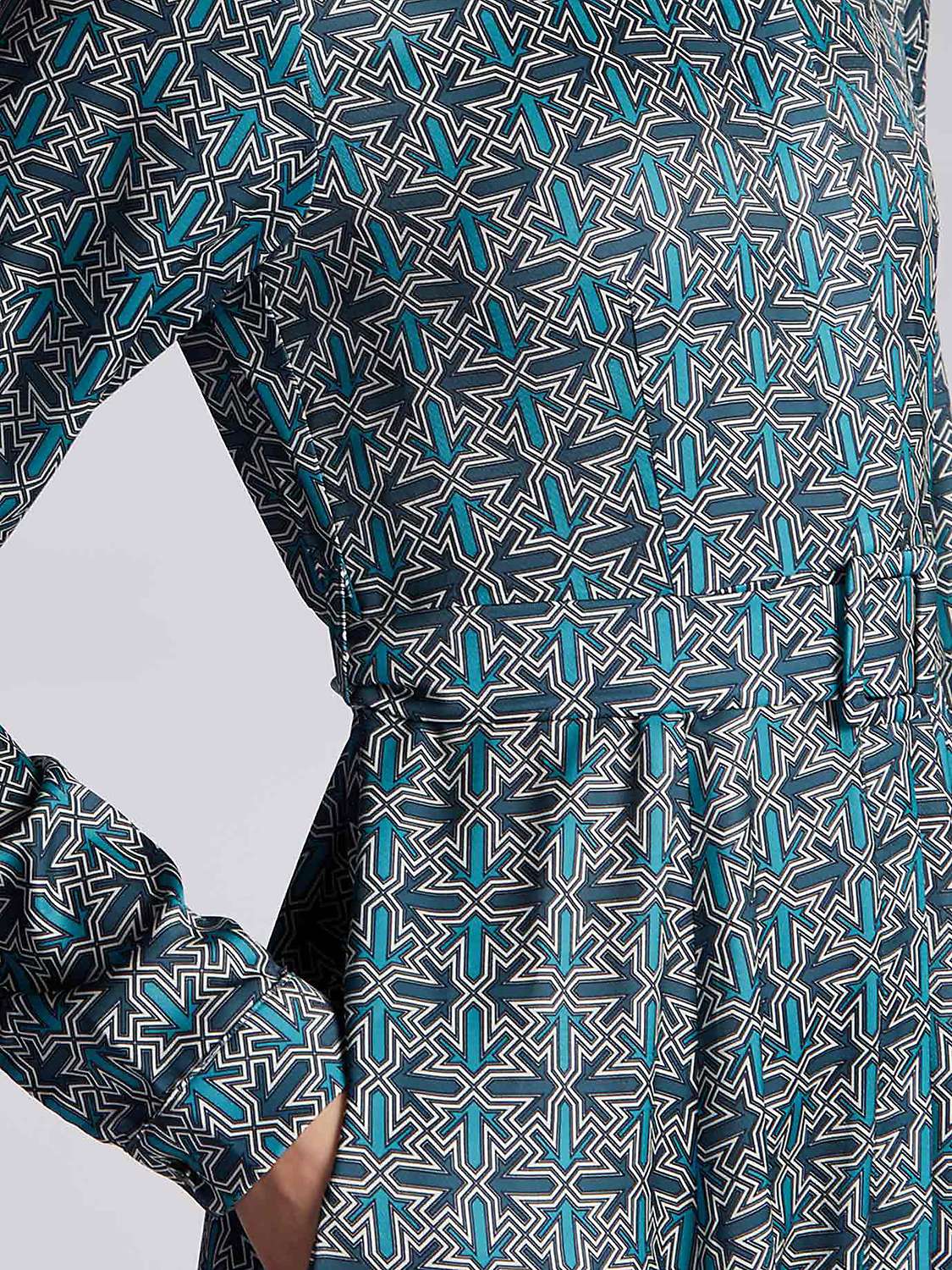 Buy Aab Alcazar Print Maxi Dress, Blue Online at johnlewis.com