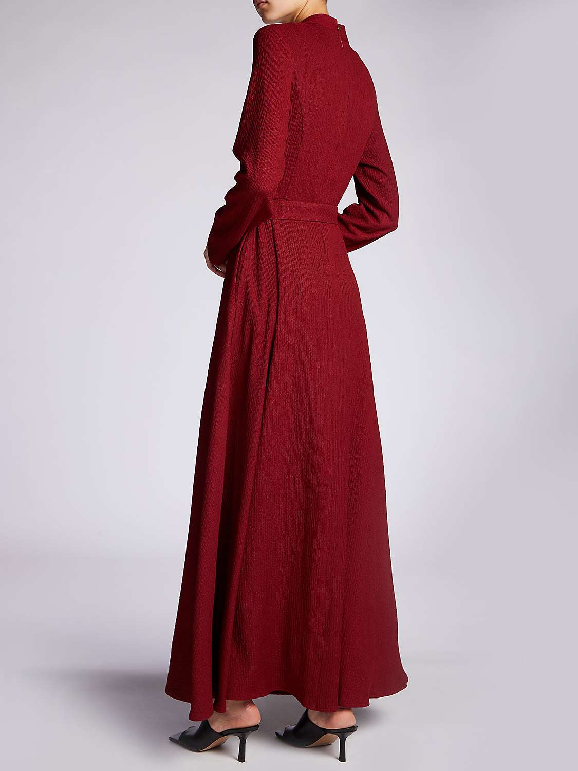 Buy Aab Textured Maxi Dress, Plum Online at johnlewis.com