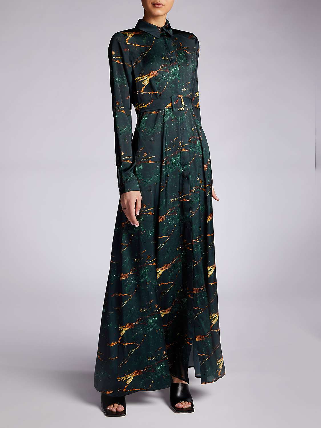Buy Aab Kintsugi Maxi Dress, Green Online at johnlewis.com