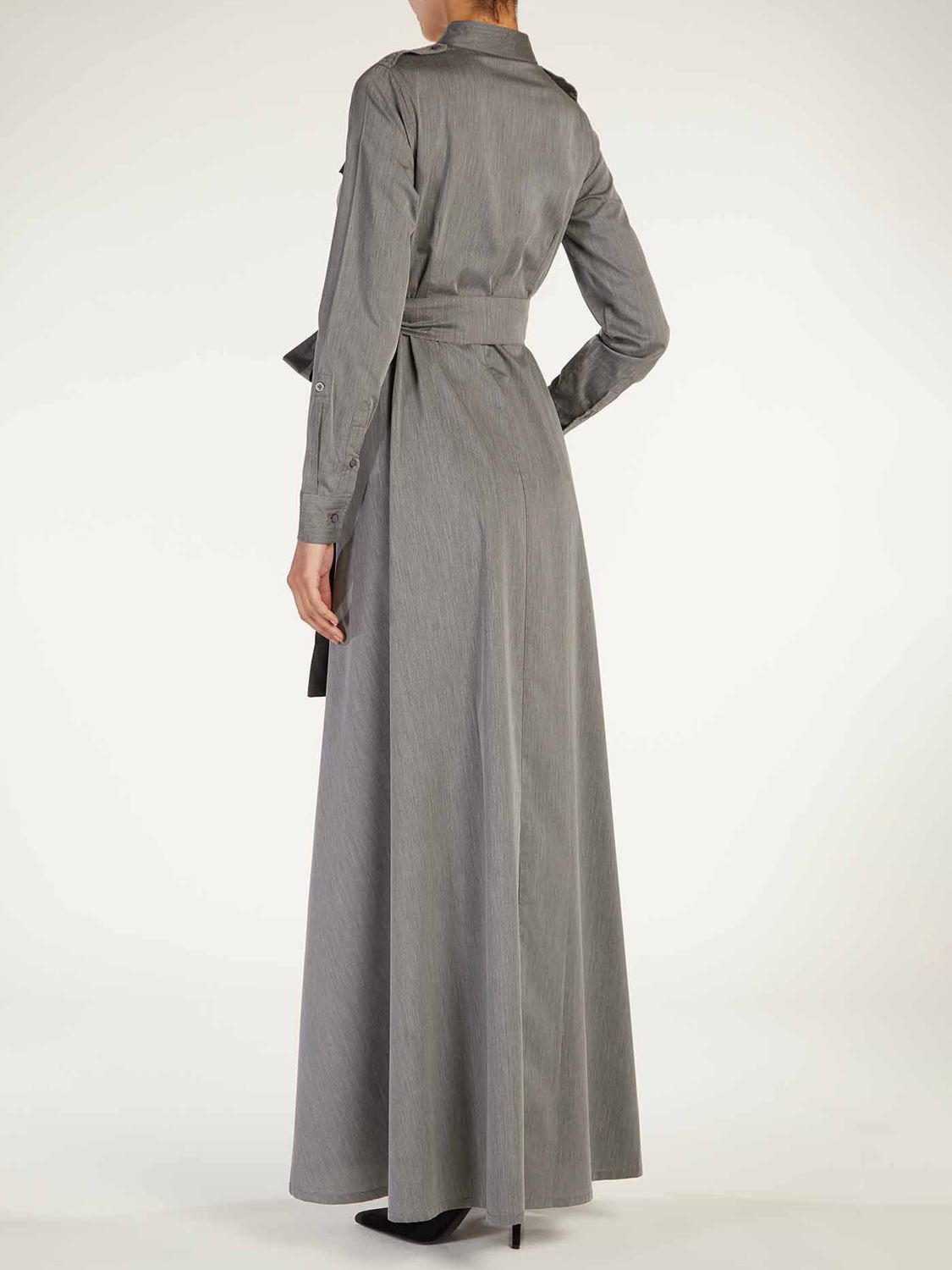 Grey cotton cheap maxi dress