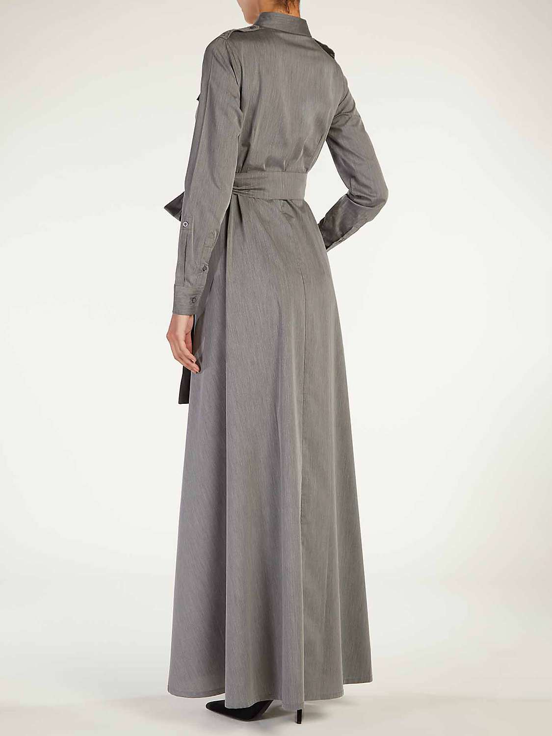Buy Aab Cotton Blend Maxi Dress, Grey Online at johnlewis.com