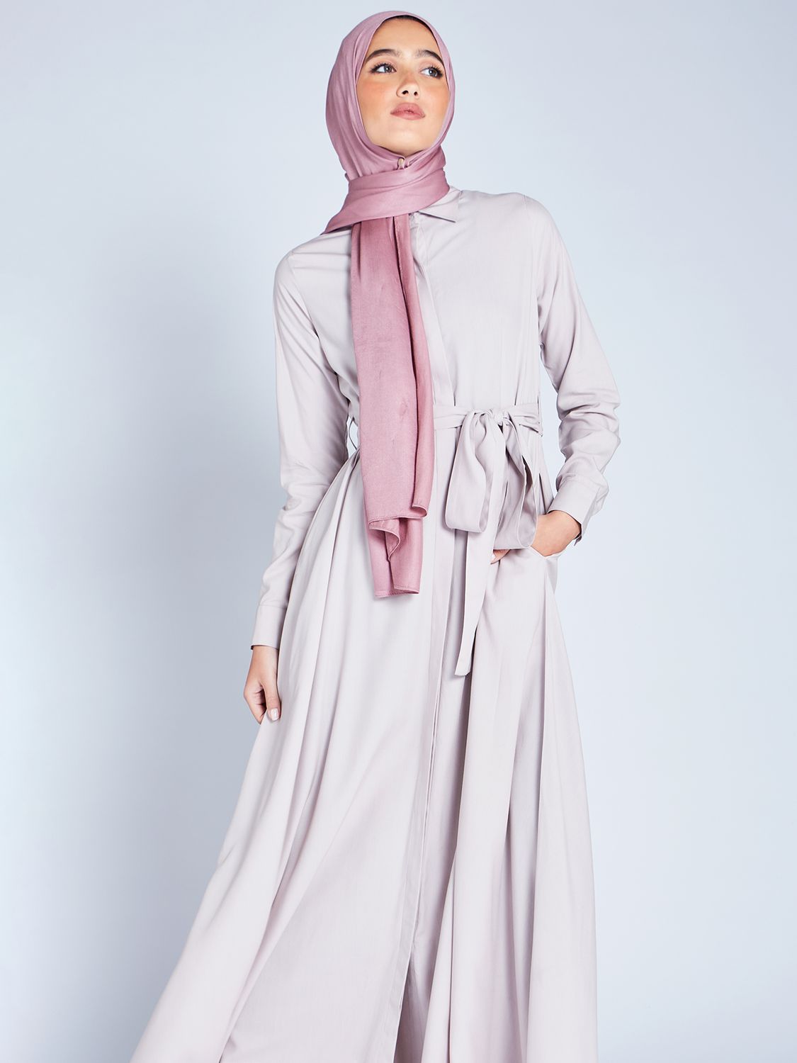 Buy Aab Shirted Maxi Dress, Grey Online at johnlewis.com