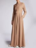 Aab Textured Crinkle Belted Maxi Dress, Camel