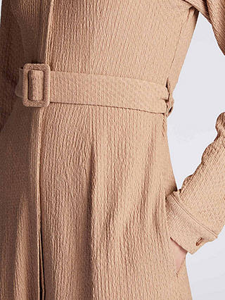 Aab Textured Crinkle Belted Maxi Dress, Camel