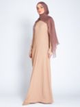 Aab Plain Textured Maxi Dress, Camel