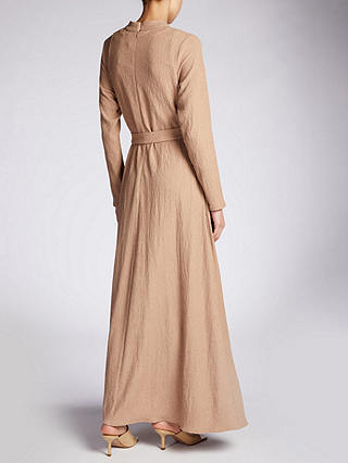 Aab Plain Textured Maxi Dress, Camel