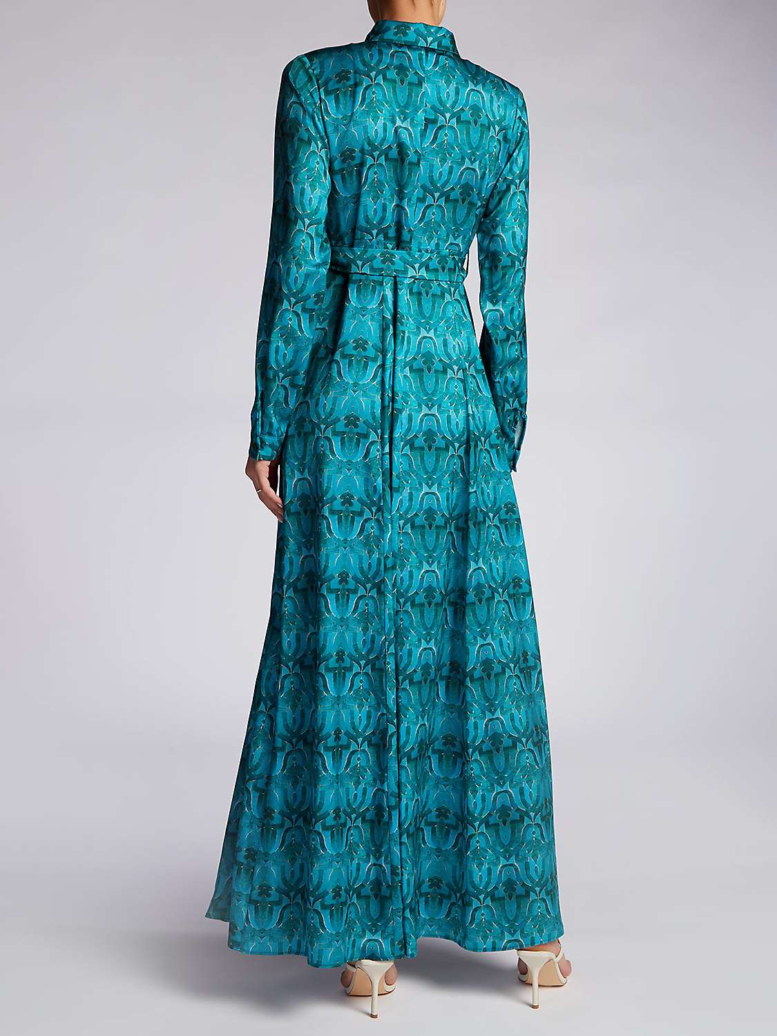 Buy Aab Emerald Geometric Maxi Dress, Teal Online at johnlewis.com