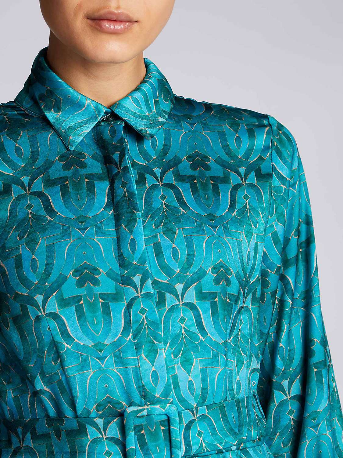 Buy Aab Emerald Geometric Maxi Dress, Teal Online at johnlewis.com