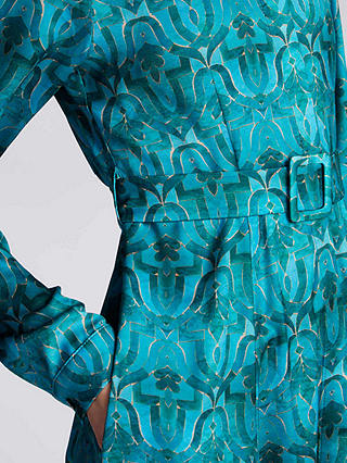 Aab Emerald Geometric Maxi Dress, Teal