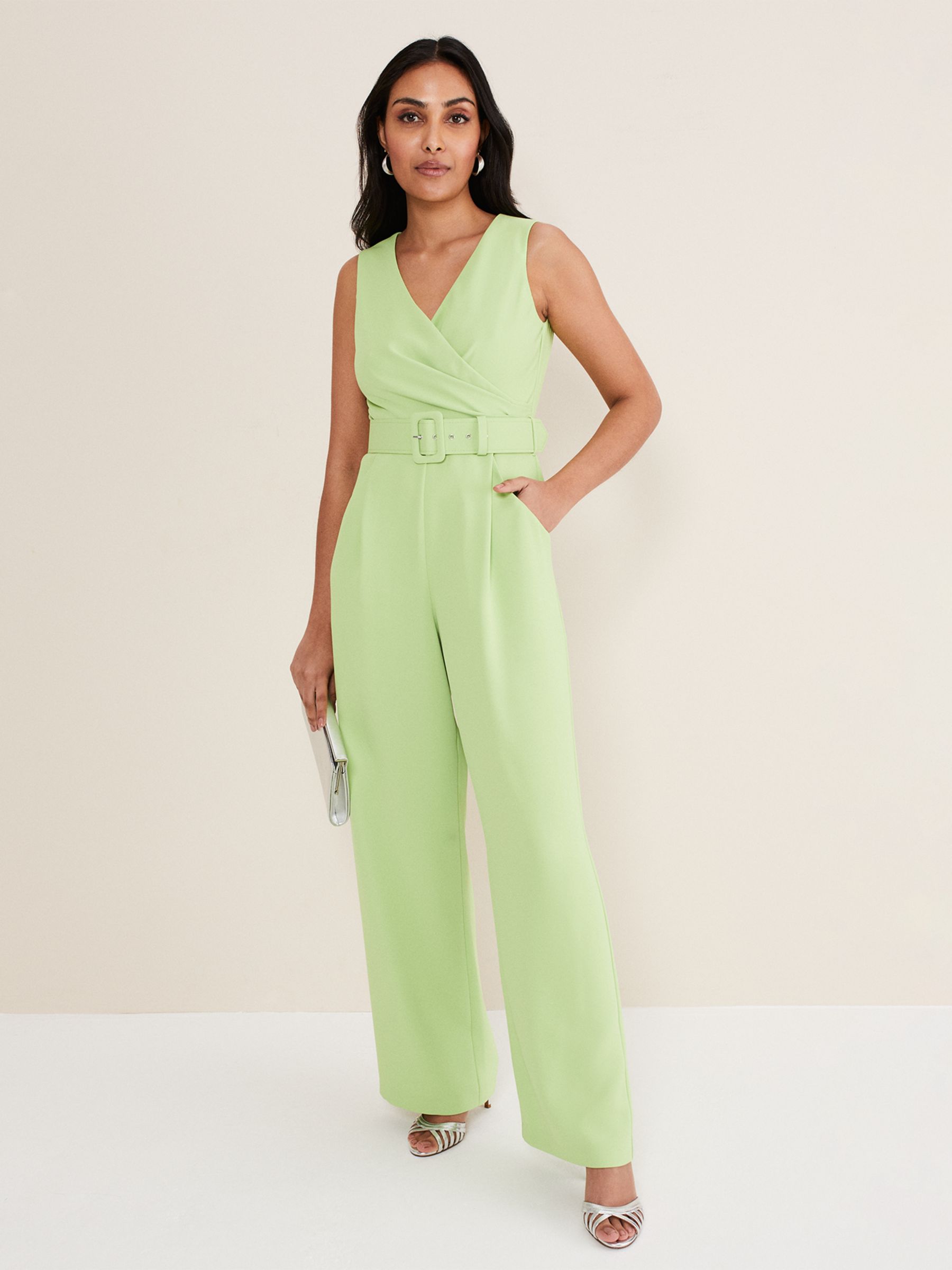 Phase Eight Petite Lissia Jumpsuit, Apple Green at John Lewis & Partners