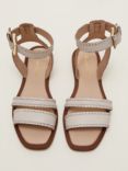 Phase Eight Leather Double Strap Flat Sandals