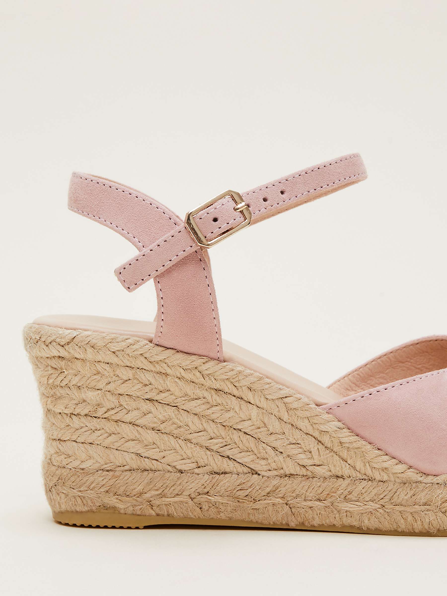 Buy Phase Eight Suede Espadrilles, Light Pink Online at johnlewis.com