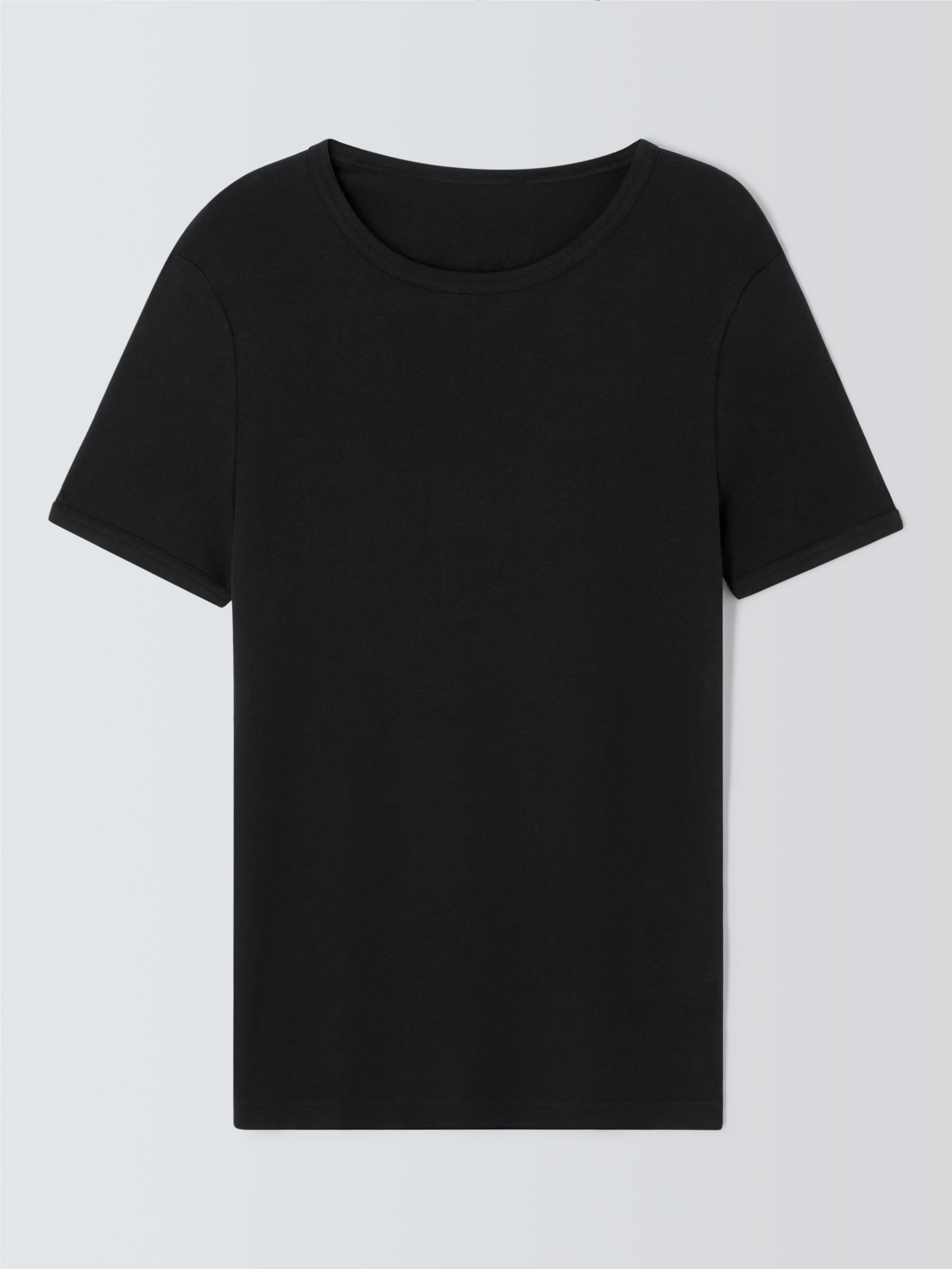 John Lewis Organic Cotton Vest T-Shirt, Black, XL