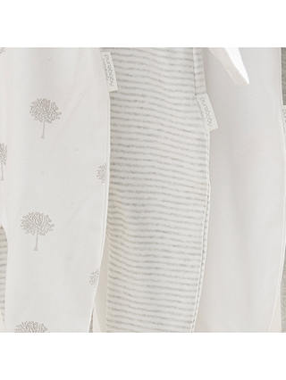 Purebaby Organic Cotton Essential Zip Front Growsuit, Pack of 4, Grey Melange