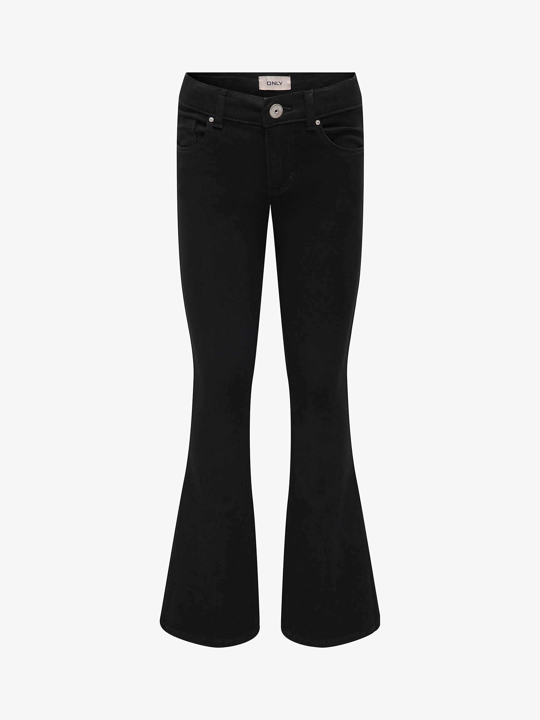 Buy ONLY Kids' Regular Flared Jeans, Black Denim Online at johnlewis.com