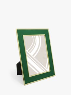 John Lewis Enamel & Metallic Edge Photo Frame, Green/Gold, 4 x 6" (10 x 15cm)
