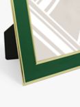 John Lewis Enamel & Metallic Edge Photo Frame, Green/Gold