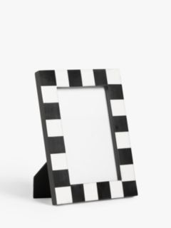 John Lewis Checkerboard Photo Frame, 4 x 6" (10 x 15cm), Black/White
