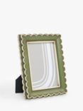 John Lewis Multi Scallop Hand Painted Photo Frame, Green