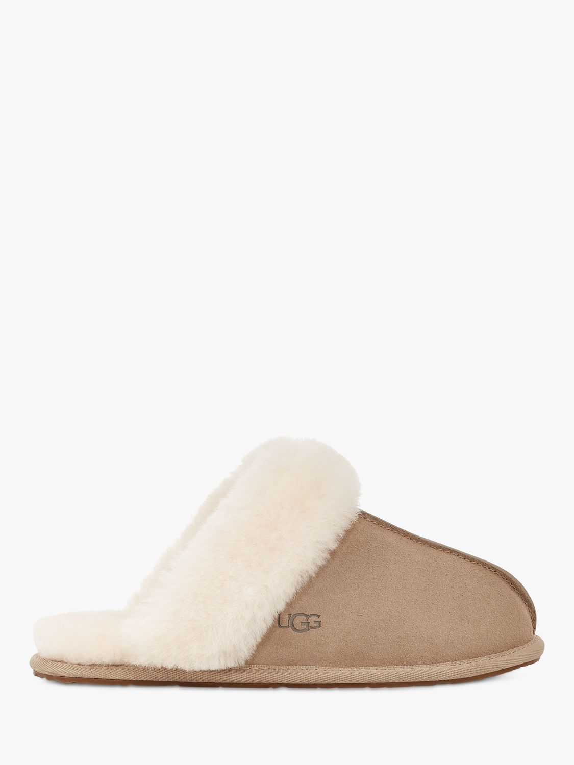 UGG Scuffette Sheepskin and Suede Slippers, Mustard Seed Beige at John ...
