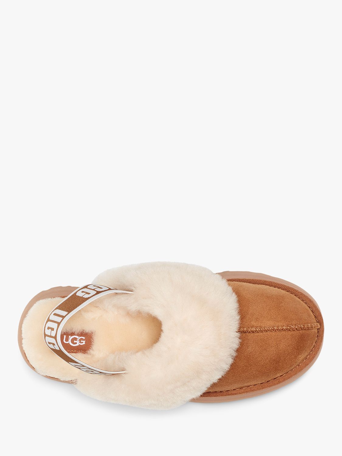 UGG Funkette Suede Flatform Slippers, Chestnut