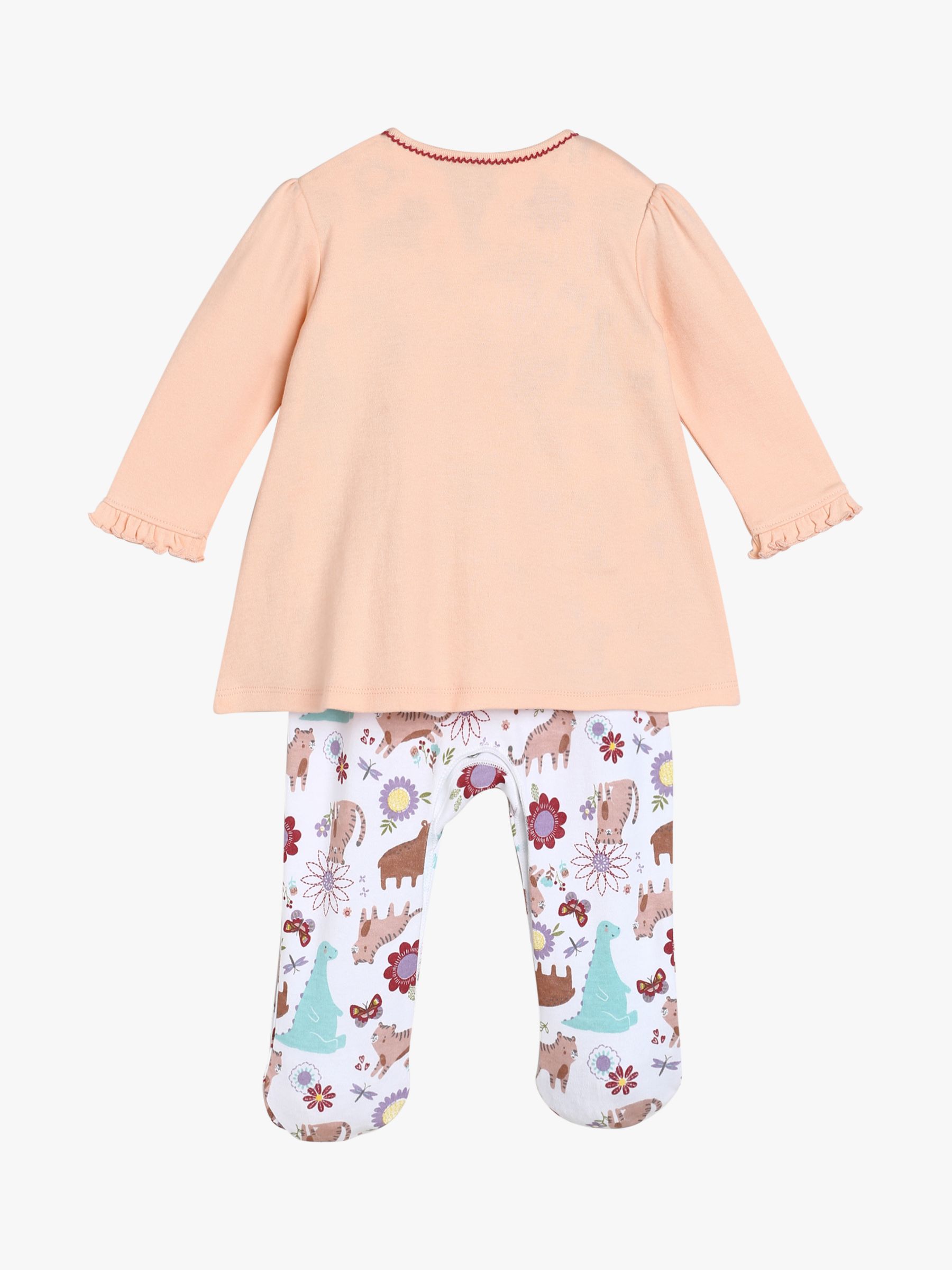 Mini Cuddles Baby Bunny Sleepsuit, Pink Bunny at John Lewis & Partners