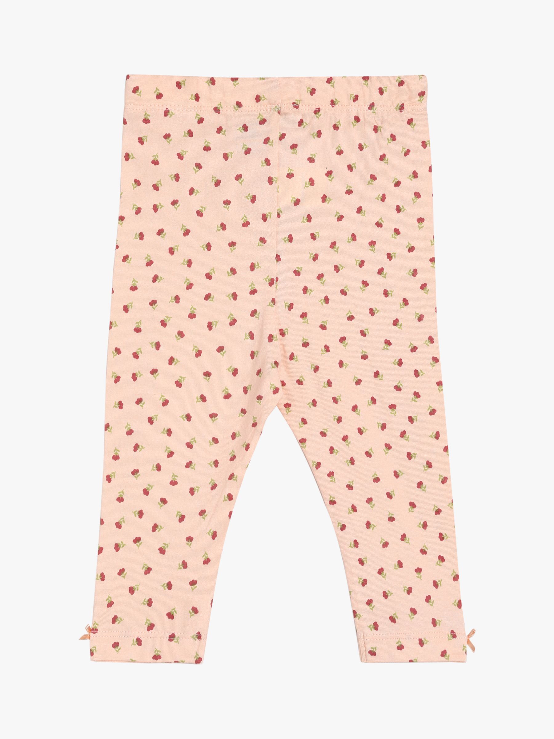 Mini Cuddles Baby Trip to the Museum Leggings, Pack Of 3, Red/White/Pink,  0-3 months