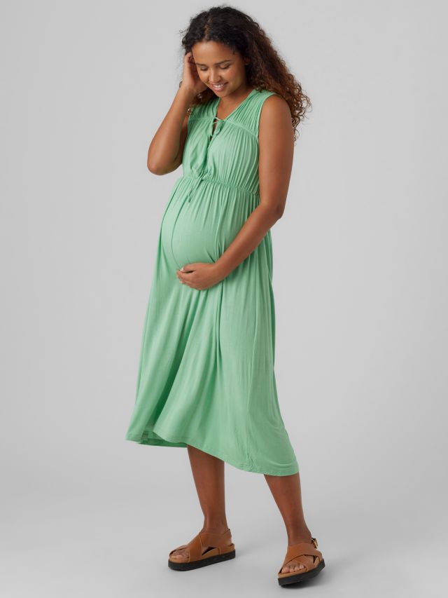 Mamalicious Neptunia Tess Maternity Dress, Neptune Green, XS