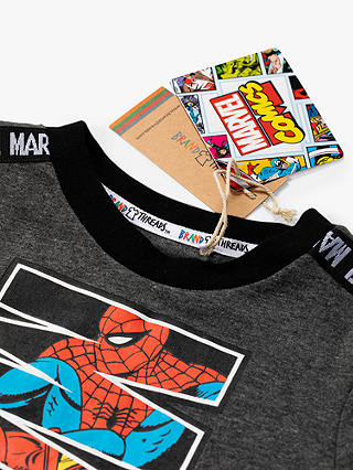 Brand Threads Kids' Marvel Pyjama Set, Grey