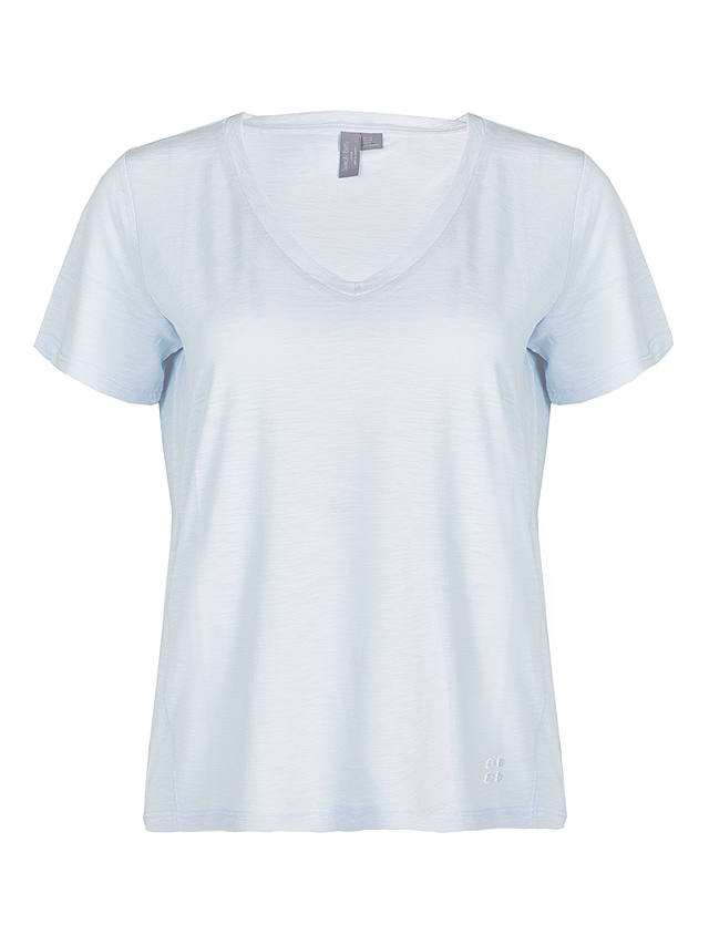 Sweaty Betty Refresh V-Neck T-Shirt, Frost Blue