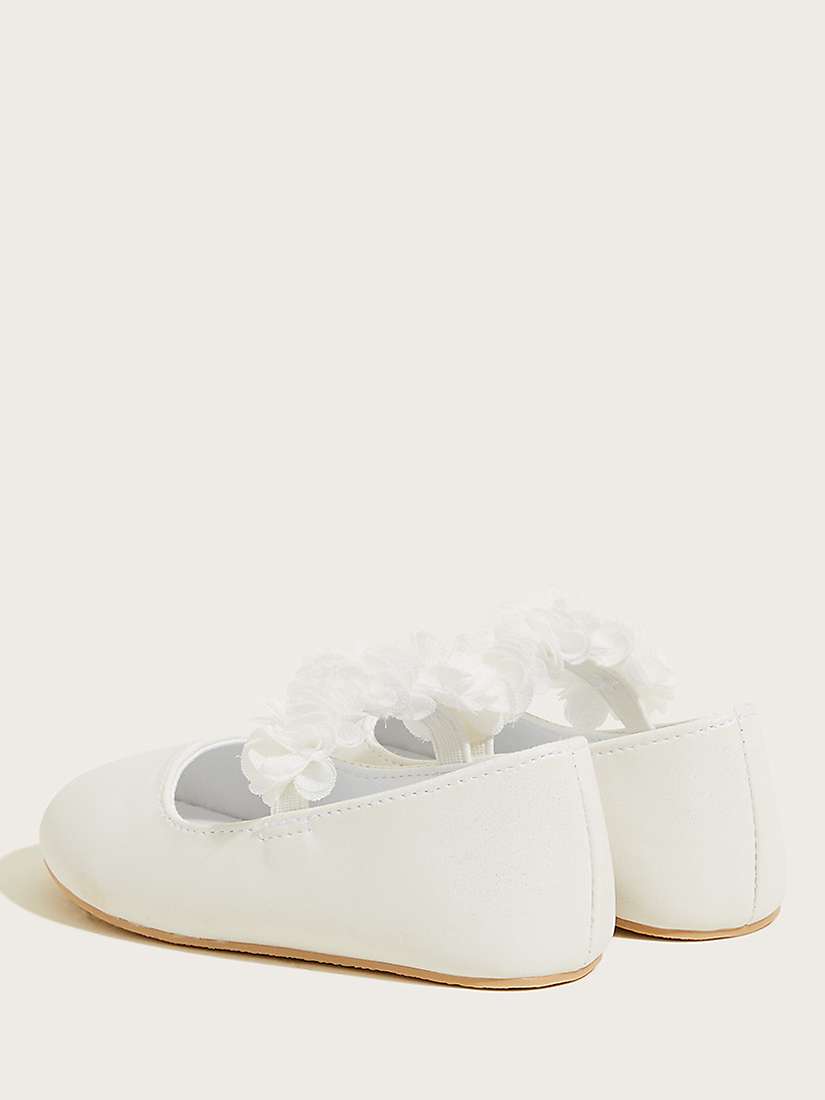 Buy Monsoon Baby Shimmer Corsage Walker Shoes, Ivory Online at johnlewis.com