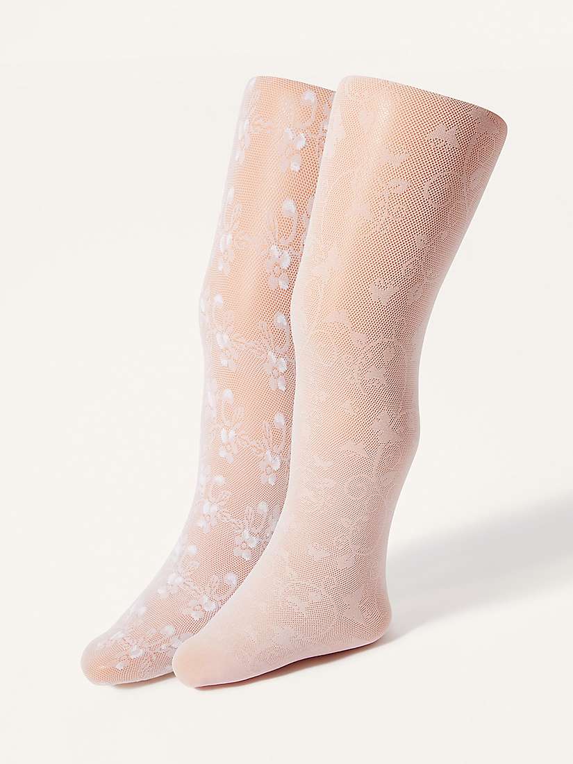 Buy Monsoon Baby Lace Tights, Pack of 2, Multi Online at johnlewis.com