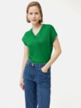 Jigsaw Linen Short Sleeve V-Neck T-Shirt