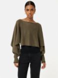 Jigsaw Pure Linen Cropped Poncho Jumper