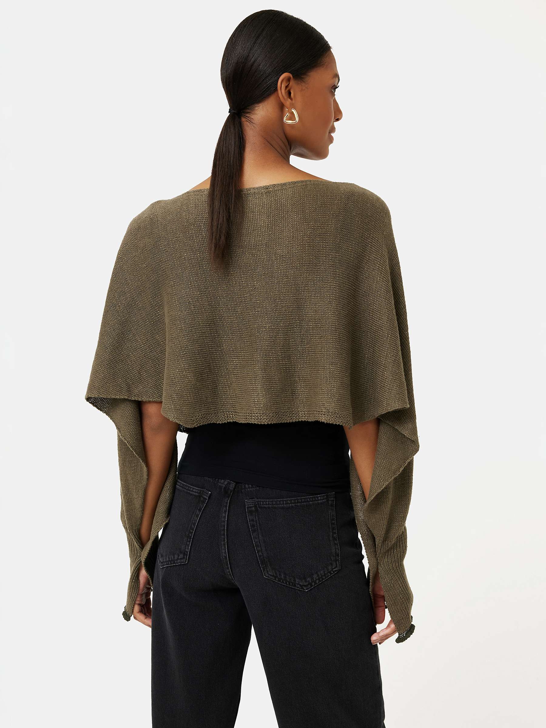 Buy Jigsaw Pure Linen Cropped Poncho Jumper Online at johnlewis.com