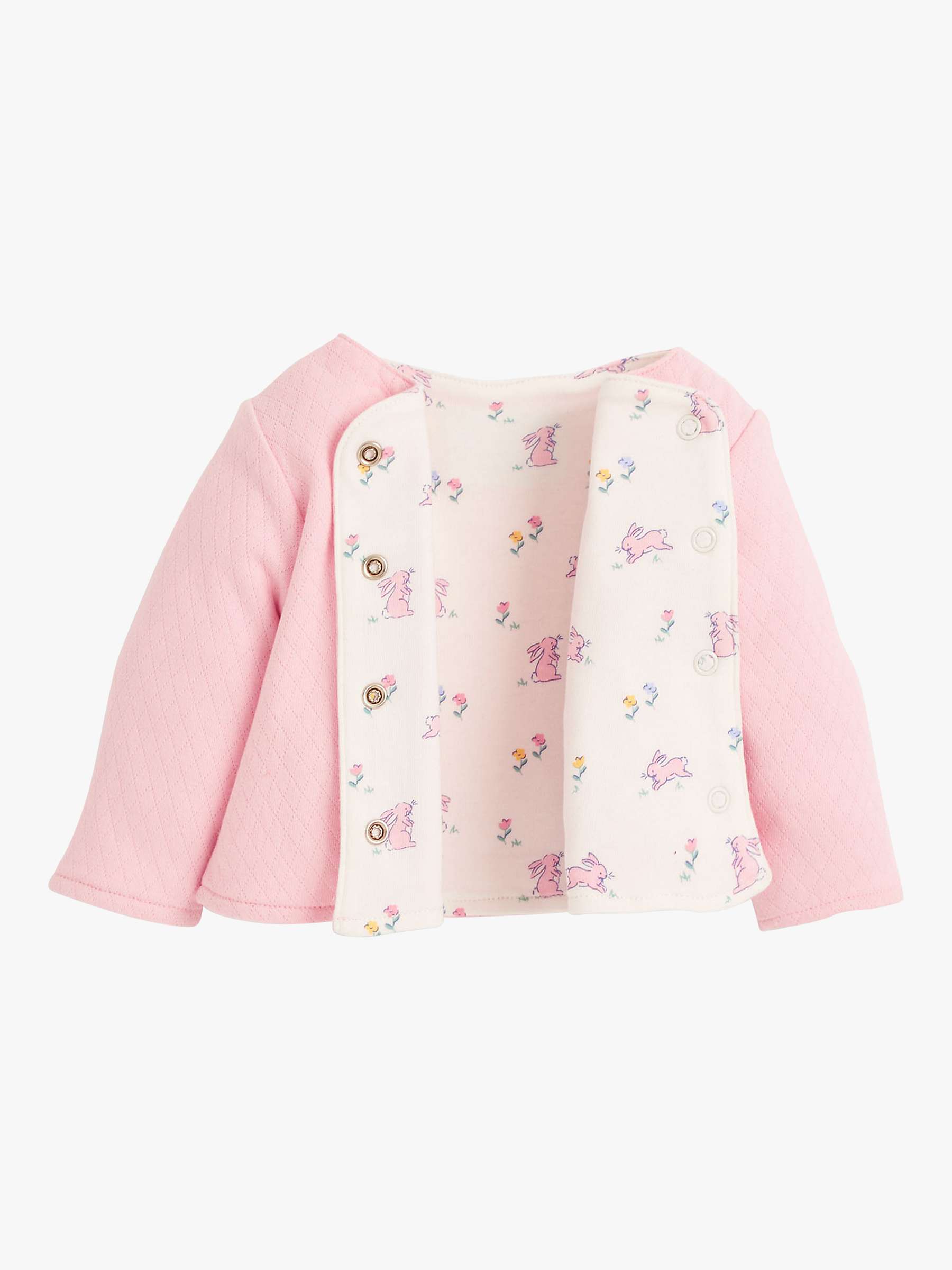 Buy JoJo Maman Bébé 2-Piece Bunny Sleepsuit & Jacket Set, Pink/White Online at johnlewis.com