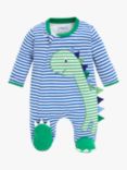 JoJo Maman Bébé Baby Dino Appliqué Zip Sleepsuit