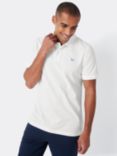 Crew Clothing Ocean Organic Cotton Pique Short Sleeve Polo Top, White