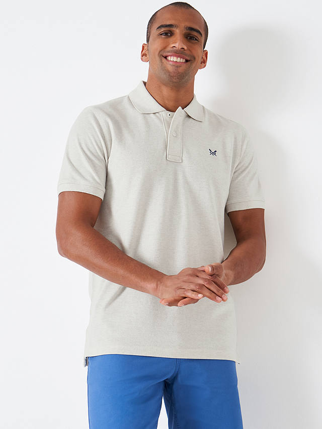Crew Clothing Classic Pique Polo Top, Beige