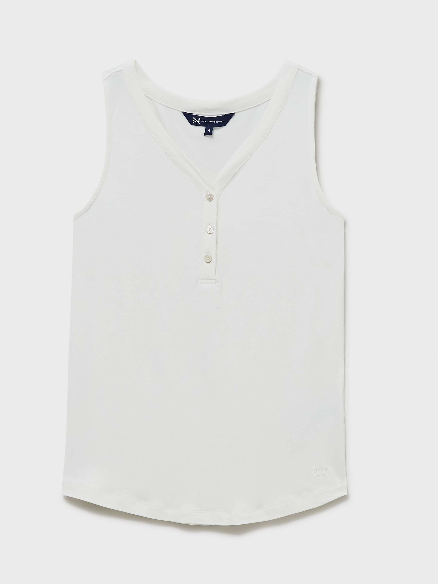 Buy Crew Clothing Henley Vest, White Online at johnlewis.com
