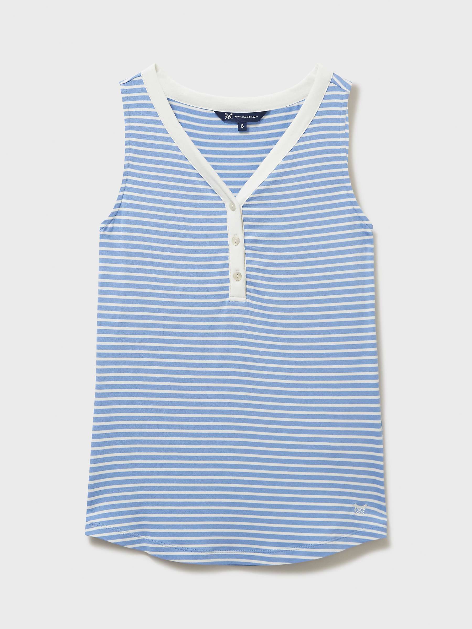 Buy Crew Clothing Stripe Vest, Cornflower Blue Online at johnlewis.com
